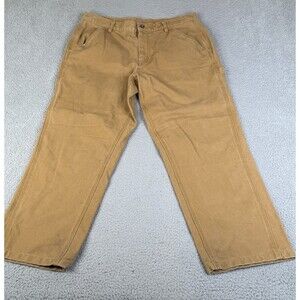 THE NORTH FACE Pants Mens 36x28 Khaki Double Knee Canvas Workwear Hiking
